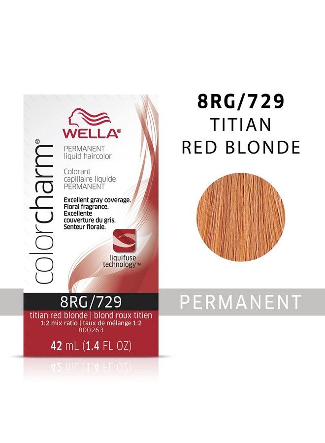 WELLA Color Charm Wella Colorcharm Permanent Liquid Hair Color For Gray Coverage 8Rg Titan Red Blonde - Image 3