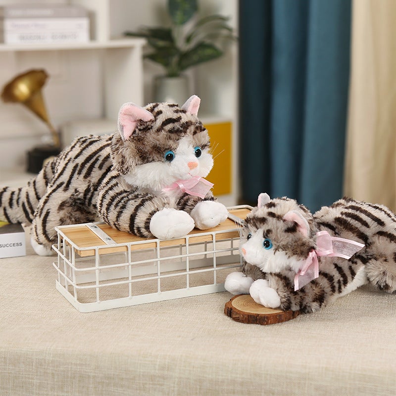 Simulation Cat Plush Toy, Stuffed Cat for Sleeping Companion - Image 4
