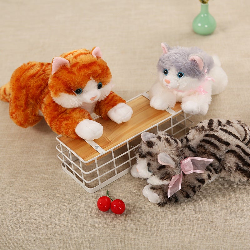 Simulation Cat Plush Toy, Stuffed Cat for Sleeping Companion - Image 3