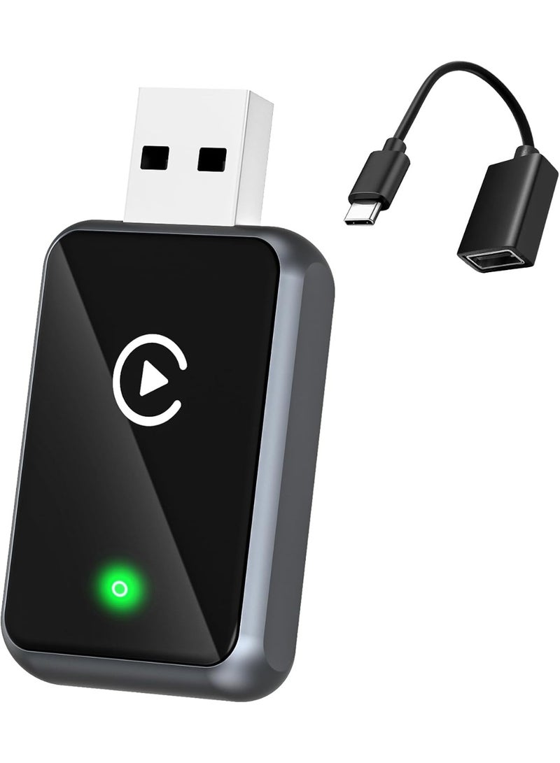 محول كار بلاي لاسلكي 2025 – متوافق مع iOS 10+، اتصال Wi-Fi ثنائي النطاق 2.4/5GHz وبلوتوث، Plug & Play - Image 1