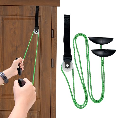 AARAM Overhead Shoulder Pulley Equipment Kit with Rope for Physical Therapy, for Frozen Shoulder and Hand Physiotherapy Exercise and General Hand Movement Exercise. (with Strap) - Image 1