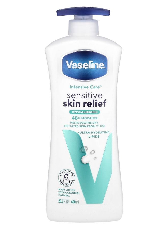 Vaseline لوشن الجسم للعناية المكثفة™ لتهدئة البشرة الحساسة خالي من العطور 20.3 أونصة سائلة (600 مل)