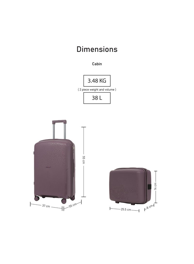 Eagle Express Neon X PP Hard Trolley Luggage – 2-Piece Set (14 & 20 Inch) | Purple - Image 2