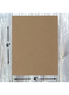 Hamilco Brown Kraft Cardstock Thick Paper Cards 4X6 Blank Card Stock Heavy Weight 130 Lb Cover - 50 Pack  - Image 3
