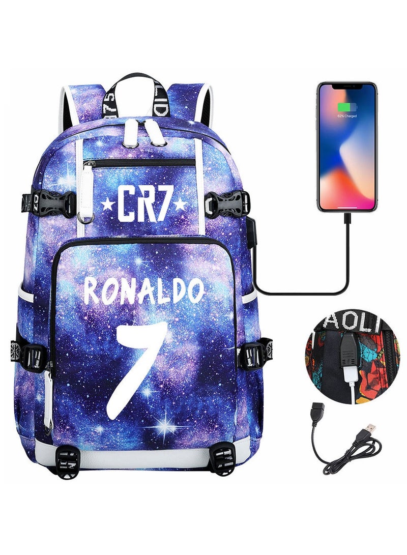 USB Printed Earphones For Youth Leisure Travel Backpack