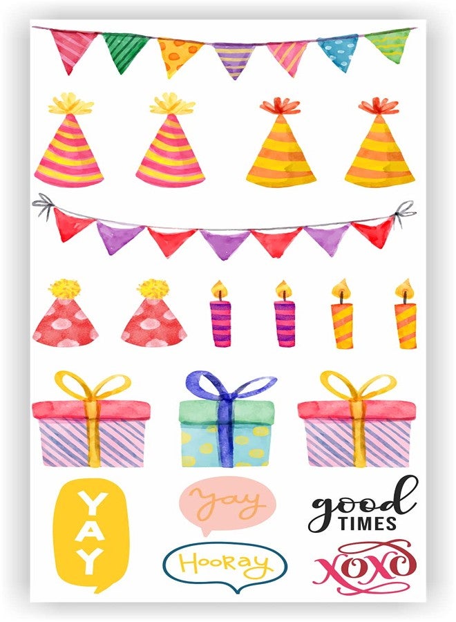 Craftastique Scrapbooking Birthday Elements & Tags Sheets,Multicolour (4 Sheets) - Image 2