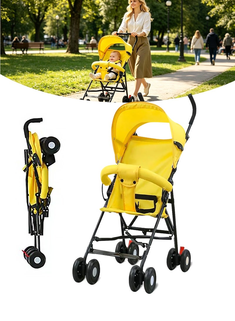 BEIRUI Lightweight 4-Wheel Baby Stroller | One-Hand Fold, Adjustable Handle & Backrest, Compact Travel Stroller for Newborn to 4 Years, Perfect for Air Travel & Shopping - Image 1