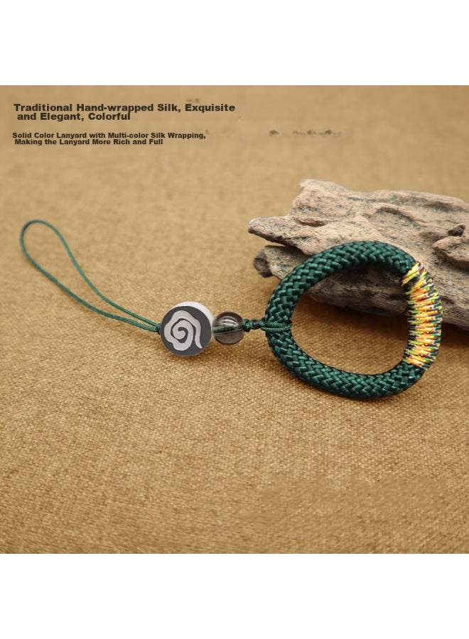 Sehan Shihan, Mobile Phone Accessories, Ring Strap, Creative Pendant, Simple Car Keychain, Vintage-style Phone Lanyard, Short Usb Pendant, Women's And Men's Braided Ring, Key Anti-loss Hanging Ornament - Image 3