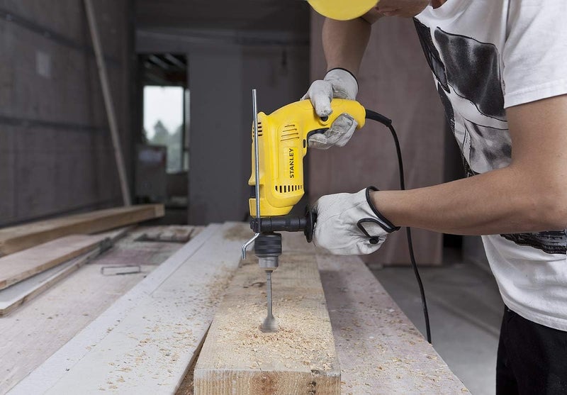 Stanley 13Mm, Impact Drill For Drilling Concreate, Metal, Wood,600W, Metal Chuck With Variable Speed Professional Hammer Drill For Diy, Yellow/Black, Sdh600-B5. - Image 3