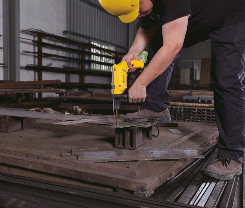 Stanley 13Mm, Impact Drill For Drilling Concreate, Metal, Wood,600W, Metal Chuck With Variable Speed Professional Hammer Drill For Diy, Yellow/Black, Sdh600-B5. - Image 4