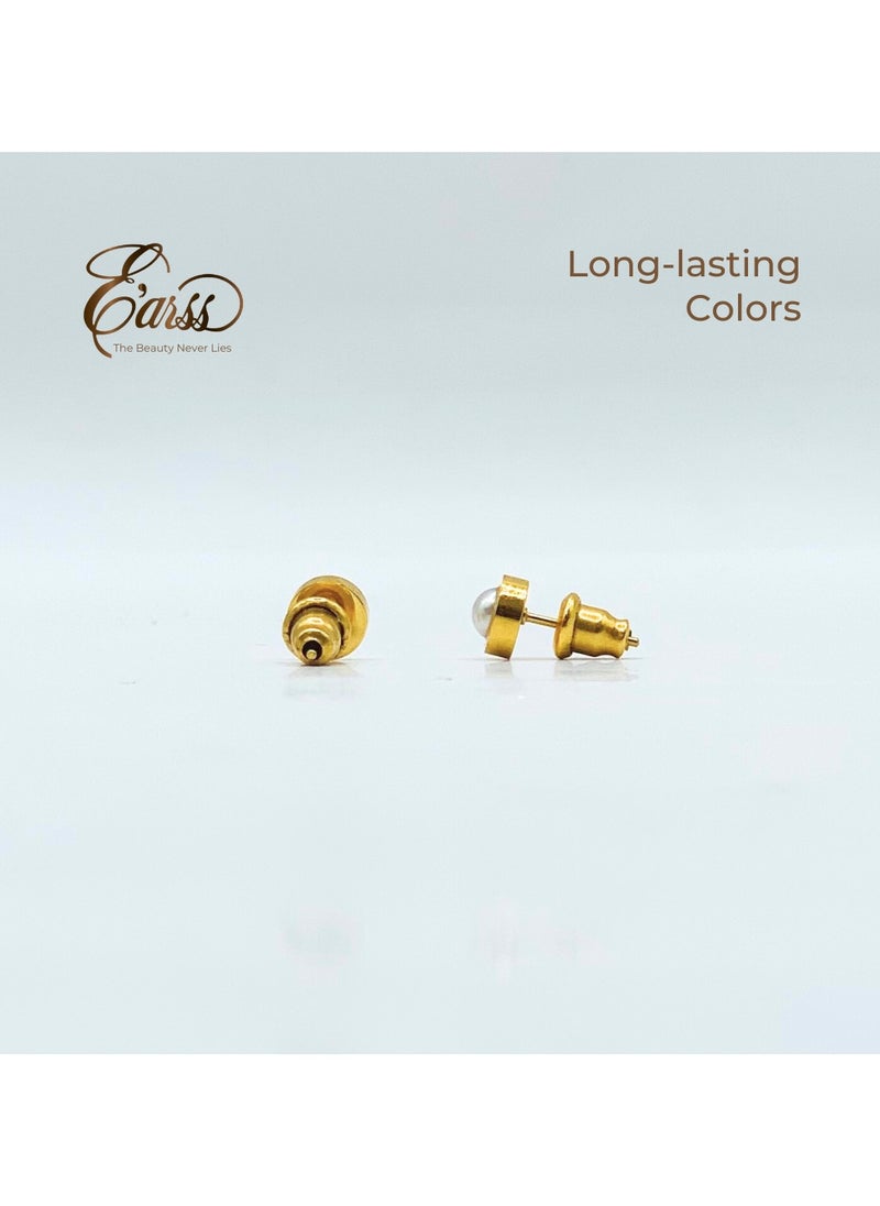 Earss Gold Pearl Single Charm - 6mm | Stainless Steel | 18K Gold Plated  - Image 4