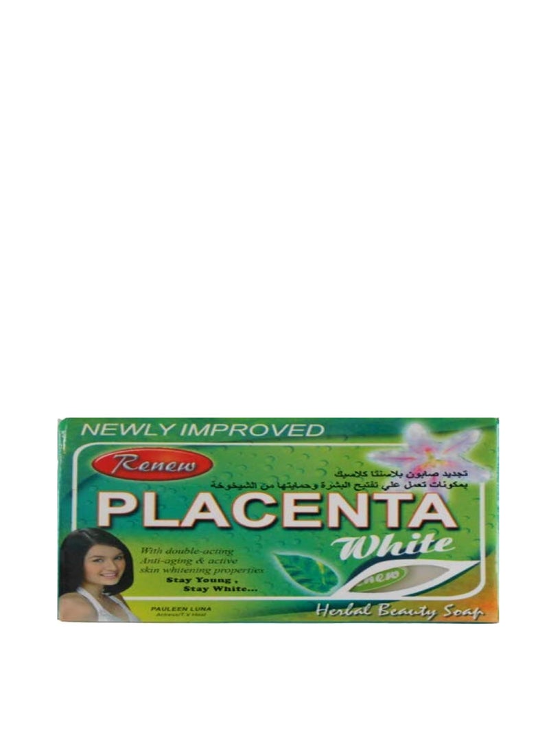 Renew - 2 pcs of Placenta Herbal Beauty Soap White 2X 135 gm - Image 1