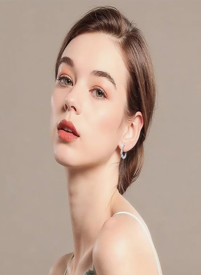 WMM Pearl Earrings (Silver Small Pearl Hoop Earrings) - Image 2