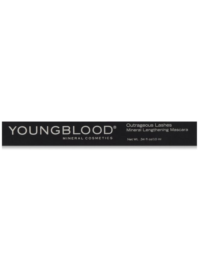 YOUNGBLOOD Outrageous Lashes Mineral Lengthening Mascara, 0.23 Oz - Color Blackout - Image 1