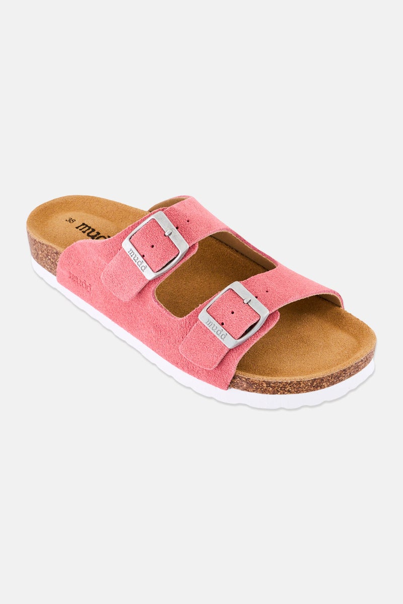 Mudd Women Slip On Cork Sandals, Pink - Image 1