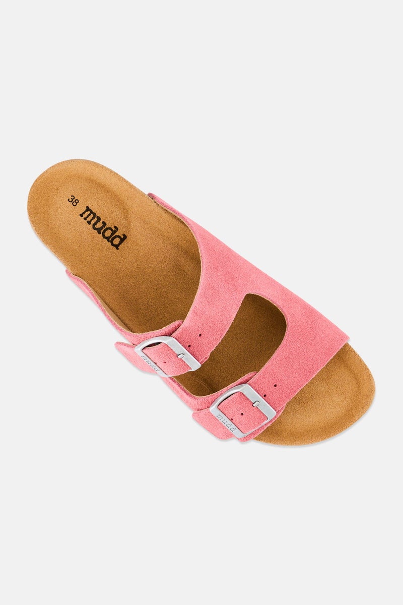 Mudd Women Slip On Cork Sandals, Pink - Image 4