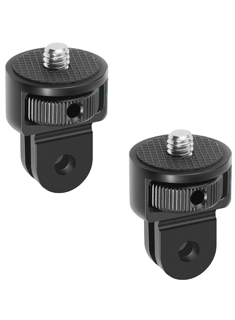Excefore 2PC Camera Tripod Mount for Gopro Adapter, 360° Adjustment 1/4 20 Screw Conversion Adapter for GoPro Hero10, Insta360 ONE X3, X2, Go 2 3, Yi and Other Action Cameras - Image 1