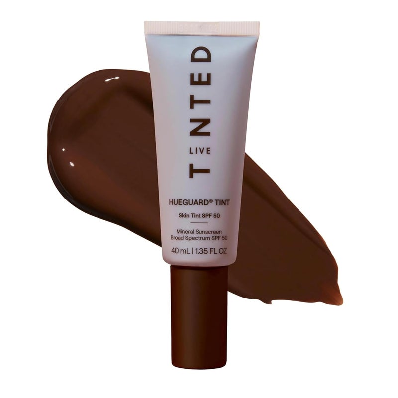 LIVE TINTED Live Tinted Hueguard Skin Tint SPF 50 - Tinted Mineral Sunscreen with Light-Medium Buildable Coverage With a Hydrating and Radiant Finish - Water and Sweat Resistant, 1.35 fl oz - Shade 01 