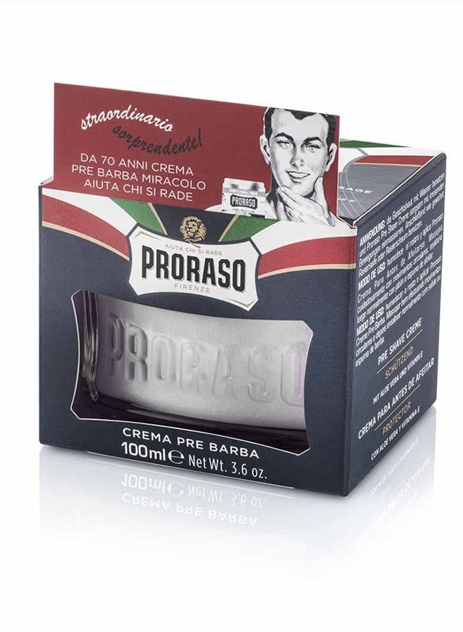 proraso Pre-Shave Conditioning Cream for Men, Protective Formula for Dry Skin with Vitamin E and Aloe Vera, 3.6 oz - Image 3