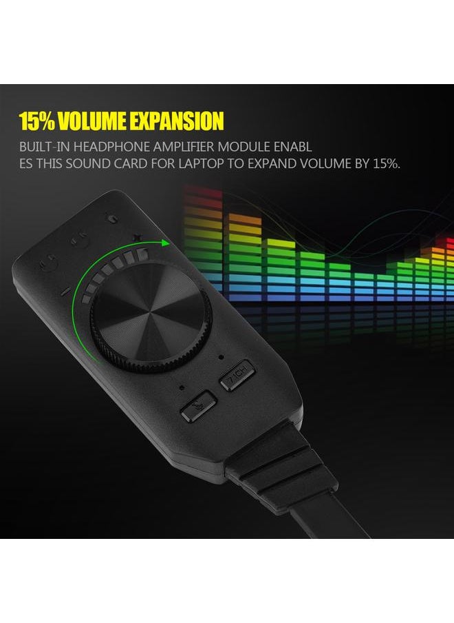 Thoraya - PLEXTONE GS3 Virtual 7.1 Channel External USB Sound Card 15% Sound Expansion USB Sound Card - Image 1