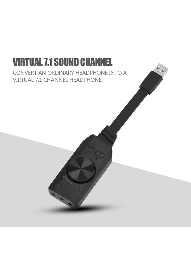 Thoraya - PLEXTONE GS3 Virtual 7.1 Channel External USB Sound Card 15% Sound Expansion USB Sound Card - Image 1