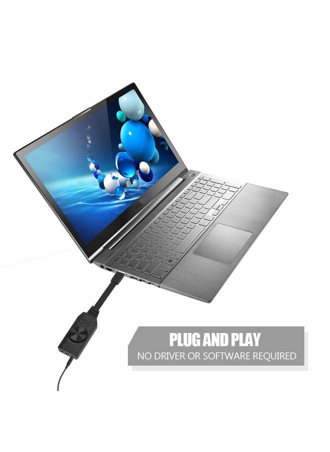 Thoraya - PLEXTONE GS3 Virtual 7.1 Channel External USB Sound Card 15% Sound Expansion USB Sound Card - Image 1