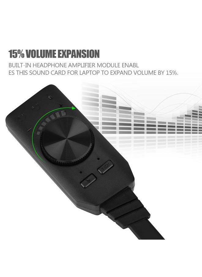 Thoraya - PLEXTONE GS3 Virtual 7.1 Channel External USB Sound Card 15% Sound Expansion USB Sound Card - Image 1