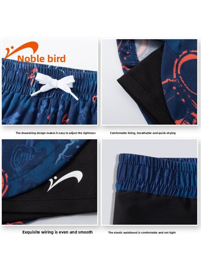 Loquat Noble Bird Swimming Trunks Boys Swimsuit 2023 Hot Spring Swimming Equipment Anti-embarrassment Beach Pants Wholesale-Color:Hide Ash- - Image 5