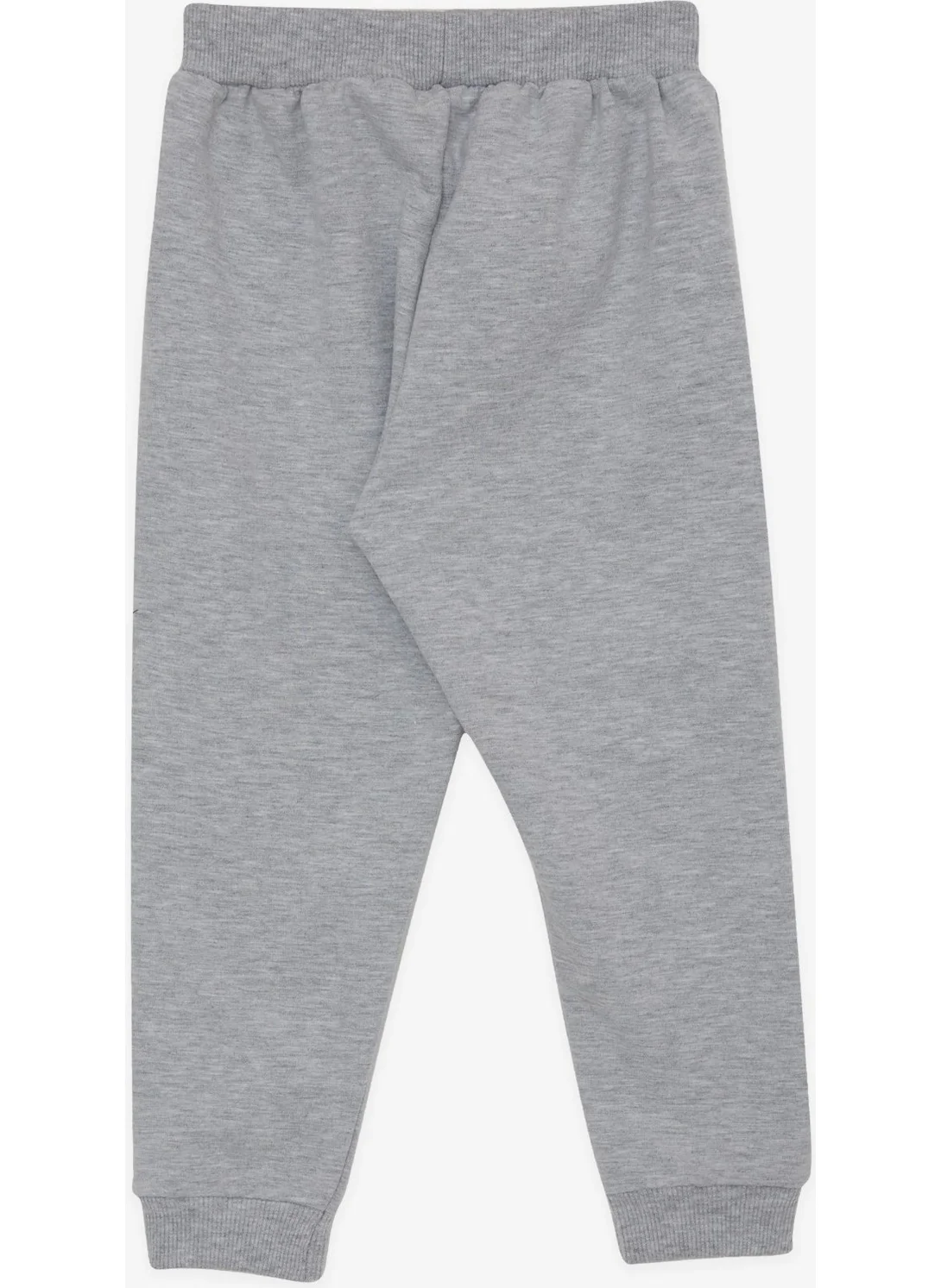 Breeze Girls' Sweatpants with Bunny Embroidery, Age 1-4, Light Gray Melange