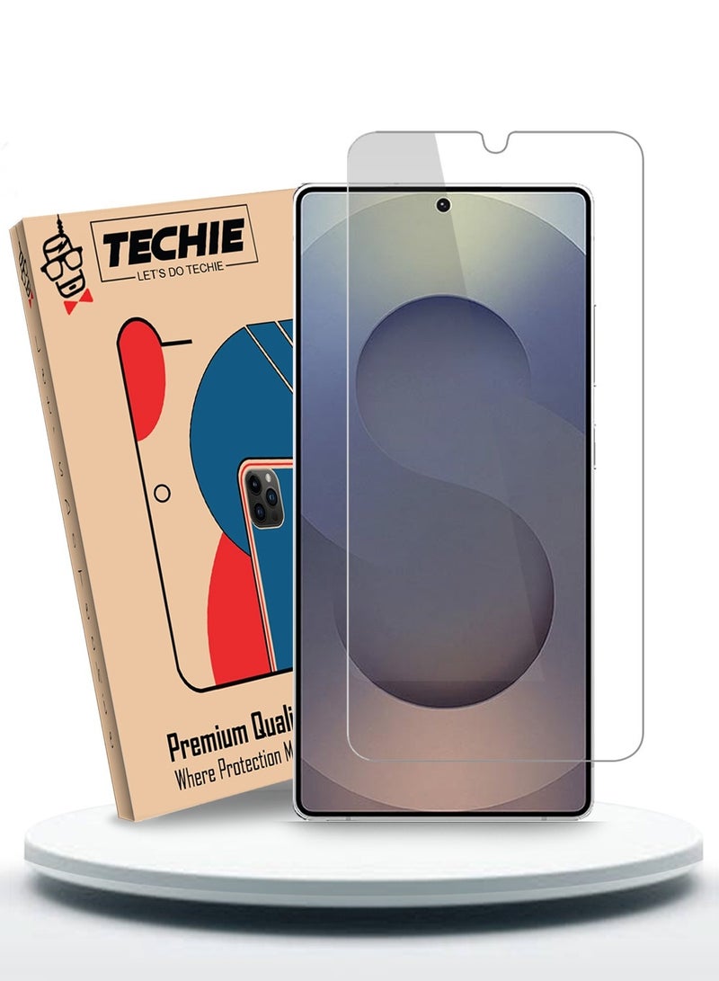 Techie HD Tempered Glass Screen Protector for Samsung Galaxy S25 Ultra 2025 - Anti Reflection Anti Bubbles 9H Hardness 0.33 mm Rounded Edges Easy Installation - Image 1