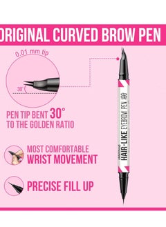 iMethod iMethod Curved Eyebrow Pen - Eyebrow Pencil 2-in-1 Dual-Ended Eyebrow Pen with Curved Tip and Precise Brush-Tip, Microblading Eyebrow Pen for Natural Hair-Like Brows, Long Lasting, Dark Brown  - Image 3