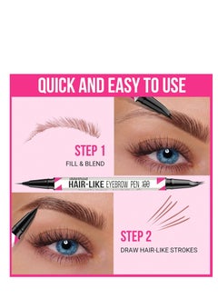 iMethod iMethod Curved Eyebrow Pen - Eyebrow Pencil 2-in-1 Dual-Ended Eyebrow Pen with Curved Tip and Precise Brush-Tip, Microblading Eyebrow Pen for Natural Hair-Like Brows, Long Lasting, Dark Brown  - Image 5