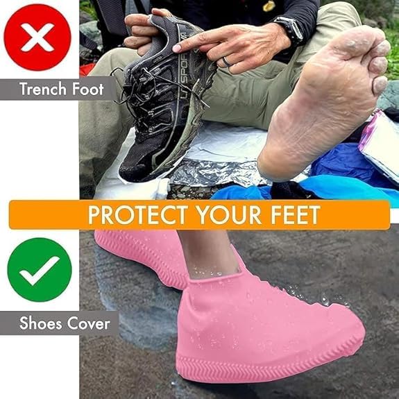 Nubilous Waterproof Shoe Covers Reusable Silicone Cover Shoes Rain Boots for Men, Women, Kids |Overshoes Protectors for Kitchen, Indoor, Outdoor multi colour (Medium) - Image 4