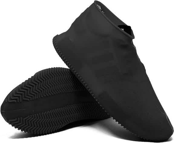 Nubilous Waterproof Shoe Covers Reusable Silicone Cover Shoes Rain Boots for Men, Women, Kids |Overshoes Protectors for Kitchen, Indoor, Outdoor multi colour (Medium) - Image 1