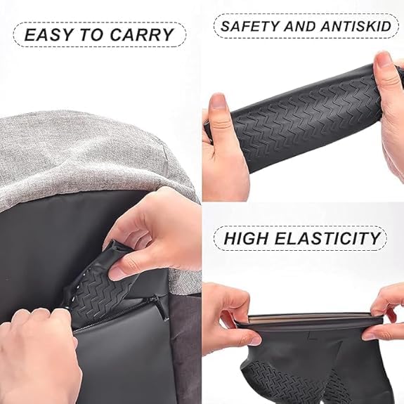 Nubilous Waterproof Shoe Covers Reusable Silicone Cover Shoes Rain Boots for Men, Women, Kids |Overshoes Protectors for Kitchen, Indoor, Outdoor multi colour (Medium) - Image 5
