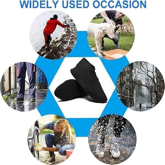 Nubilous Waterproof Shoe Covers Reusable Silicone Cover Shoes Rain Boots for Men, Women, Kids |Overshoes Protectors for Kitchen, Indoor, Outdoor multi colour (Medium) - Image 3