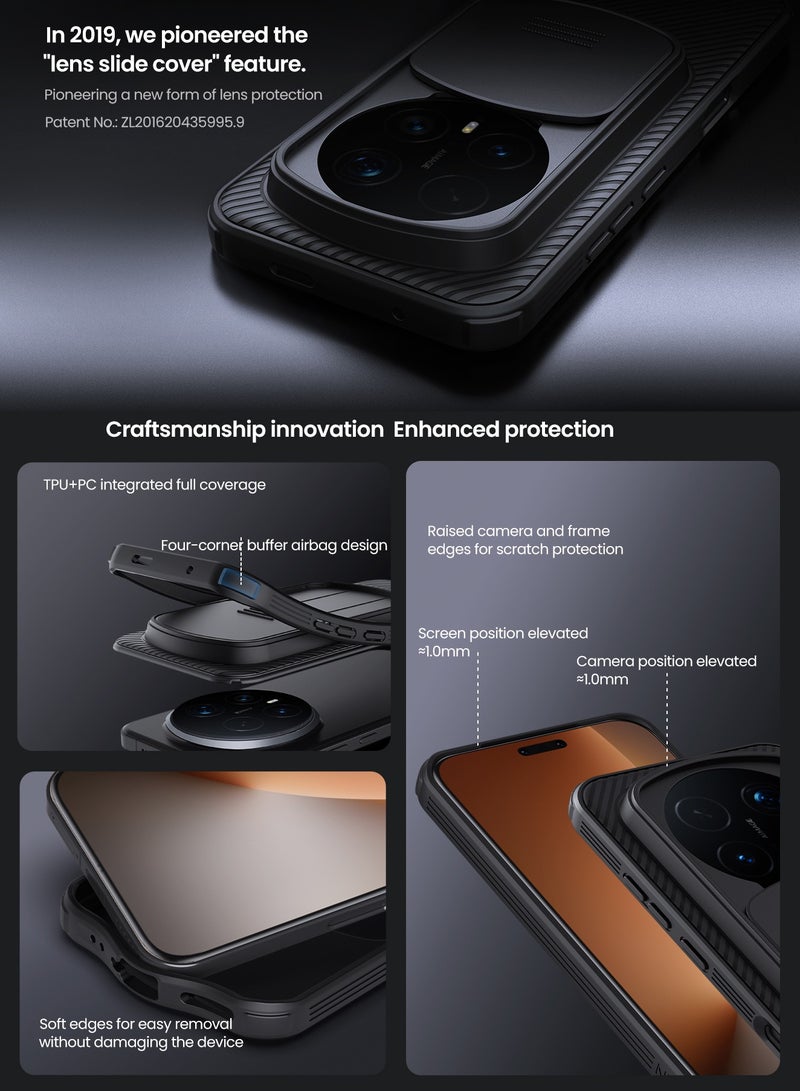 Nillkin for Honor Magic 8 Pro Case, Camera Lens Protection Slide Cover, TPU+PC Shockproof Bumper Back Cover, Anti-Fingerprint Mobile Phone Case, Slim Fit Protective Casing - Image 2