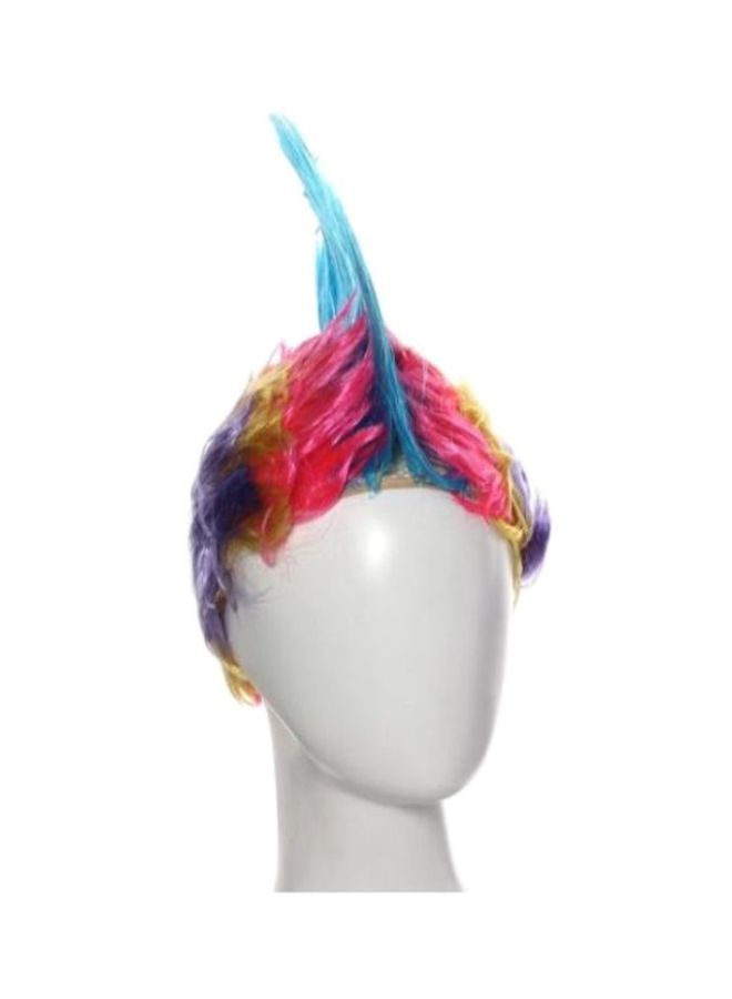NIBEMINENT Hallowmas Masquerade Punk Mohawk Mohican Hair Wig Multicolour 1x1x1cm - Image 2