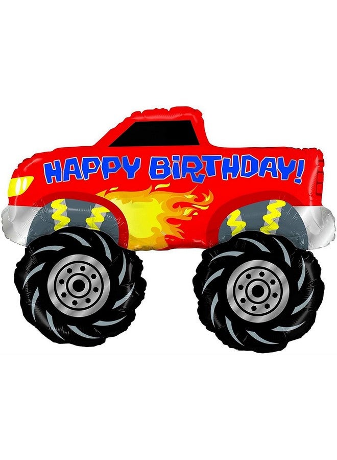 Mayflower Products Monster Truck Party Supplies 4th Birthday Balloon Bouquet Decorations - Image 3