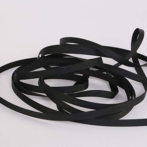 Ribbonitlux 1/4" Wide Solid Grosgrain Ribbon 25 Yards (030-Black）, Set for Gift Wrapping, Party Decor, Sewing Applications, Wedding and Craft - Image 3
