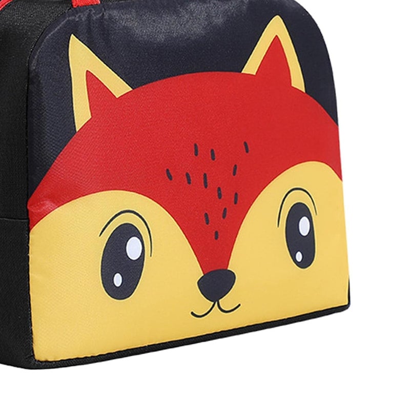 SKDBPM KDR Insulated Lunch Bags for Women Work Student Kids to School Waterproof Thermal Cooler Tote Bag Picnic Organizer Storage Tiffin Box Portable and Reusable (Black Fox) - Image 4