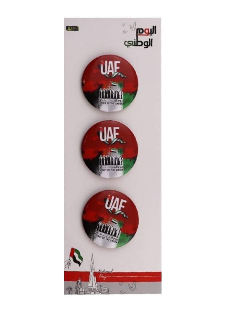 SBC - 12-Piece UAE National Day Metallic Badge - Image 1