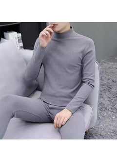 Generic Mens Thermal Turtleneck Base Layer Set Light gray  - Image 1