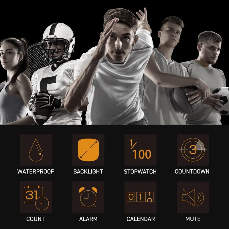 dretec Digital Stopwatch Waterproof Backlight Black - Image 5