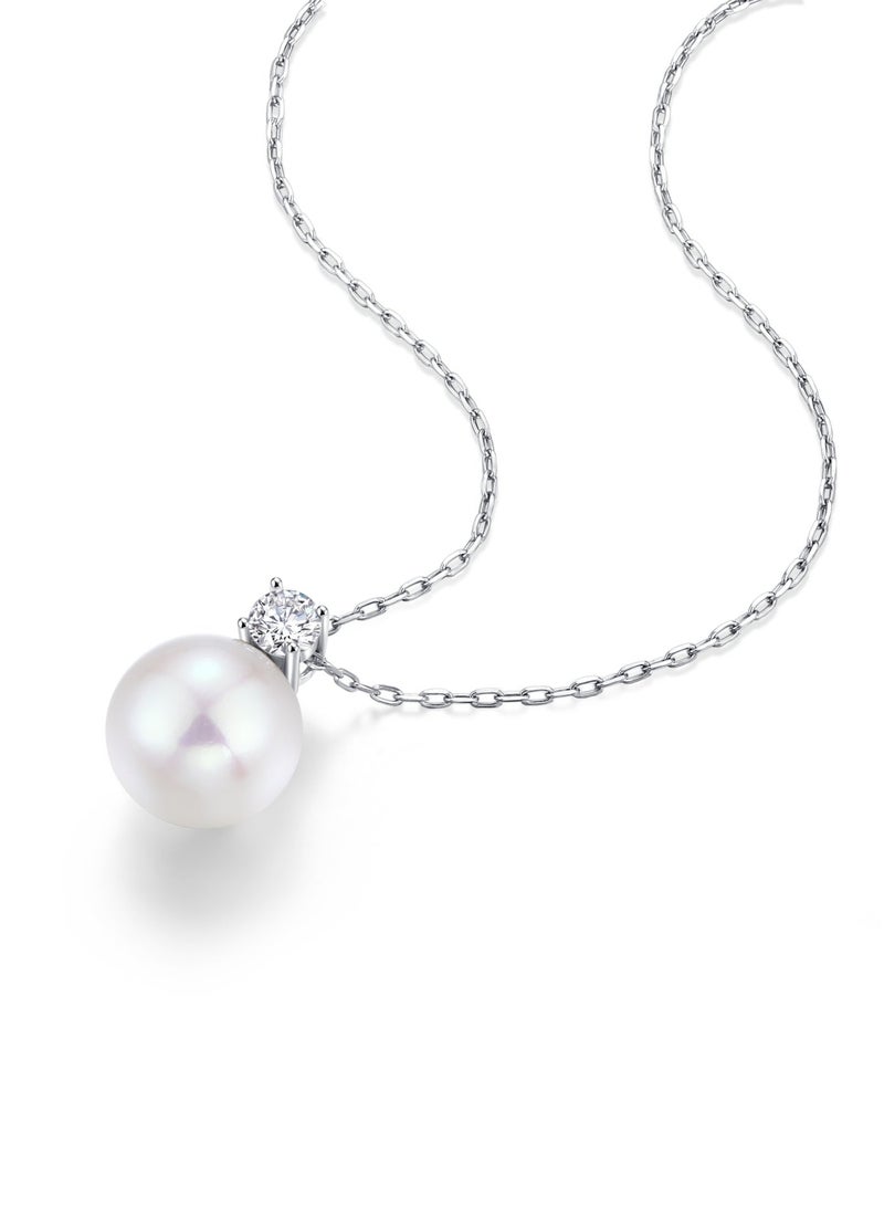 غَيْرُ مَألُوف قلادة كلاسيكية على طراز الأميرة ديانا من لؤلؤ الماء العذب الطبيعي - Image 2