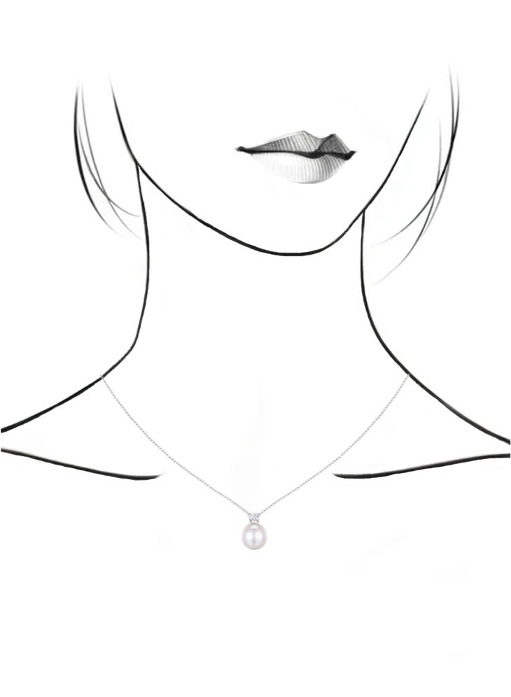 غَيْرُ مَألُوف قلادة كلاسيكية على طراز الأميرة ديانا من لؤلؤ الماء العذب الطبيعي - Image 3