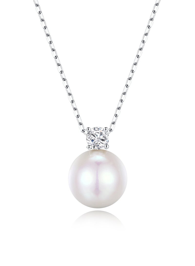 غَيْرُ مَألُوف قلادة كلاسيكية على طراز الأميرة ديانا من لؤلؤ الماء العذب الطبيعي - Image 1