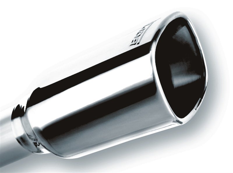 BORLA 20241 Exhaust Tip 225 Inlet 35 x 328 Single Square RolledEdge AngleCut Outlet 788 Long Exhaust Tip Embossed With BORLA Logo Weld On Mounting Method