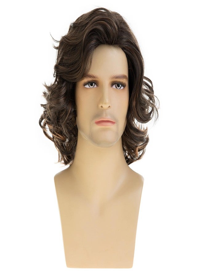Dsimeig Mens Wig Brown Short Wavy Fluffy Cosplay Hair Wigs for Party Halloween Use - Image 2