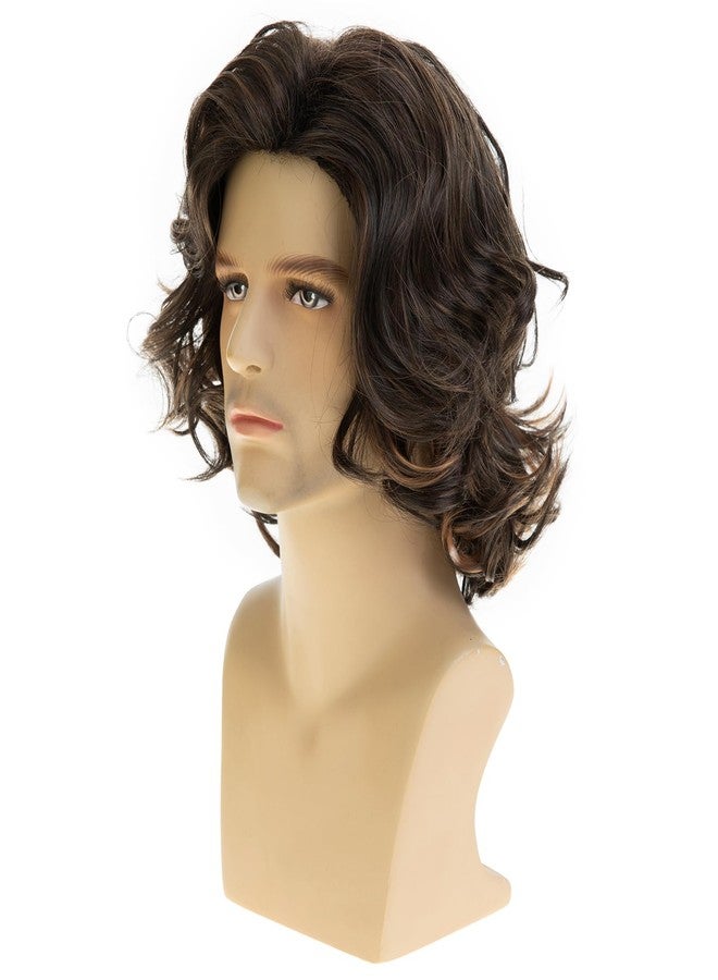 Dsimeig Mens Wig Brown Short Wavy Fluffy Cosplay Hair Wigs for Party Halloween Use - Image 3